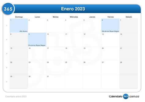 Calendario Colombia Enero 2023 Festivos - IMAGESEE