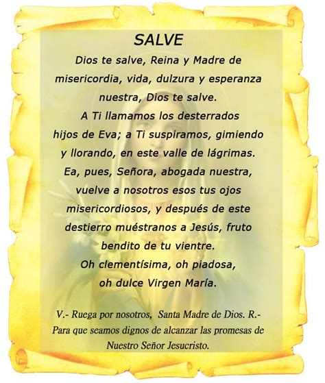 La Salve | Oraciones cortas a dios, Oracion salve, Oracion dios te salve