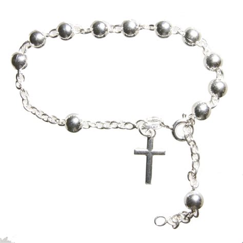 Italian Sterling Silver Rosary Bracelet | Mimosura Jewellery for Kids