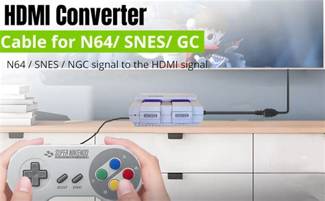 PUSOKEI N64 to HDMI Converter Cable, Game Console Video to HDMI Adapter, N64/NGC/SNES 3 Display ...