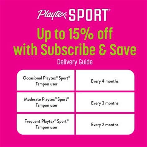 Playtex Sport Tampons Regular Absorbency Unscented, 48 ct - Ralphs