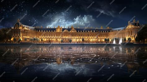 Premium AI Image | Palace of Versailles illuminated at night Palace of ...