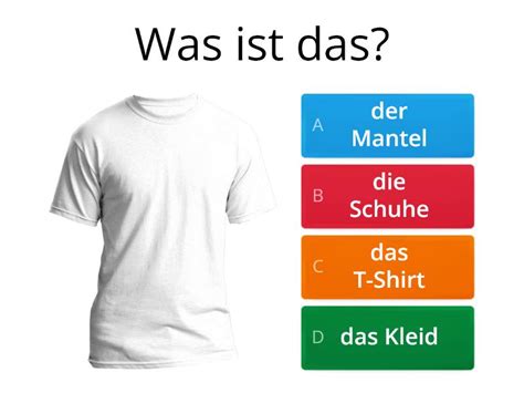 Kleidung - Quiz