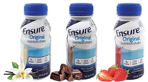 Ensure Original Nutrition Shake 12 Pack - Milk Chocolate, Vanilla ...