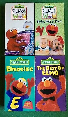 Sesame Street Elmos World Lot 4 VHS Tapes + FREE DVDS Best Elmocize ...