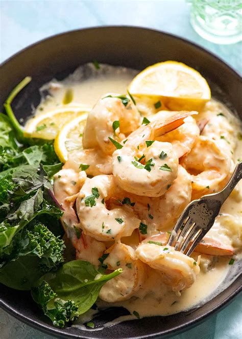 Creamy Garlic Prawns (Shrimp) - Yummy Recipe