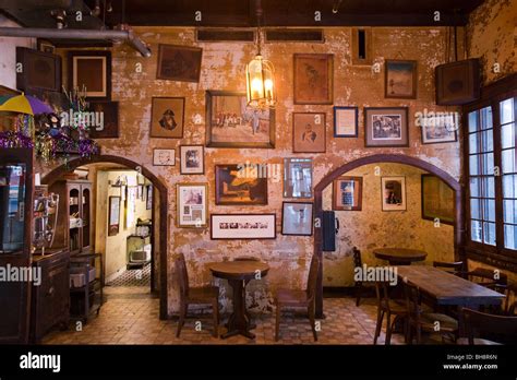 Interior of The Napoleon House, French Quarter, New Orleans Louisiana ...