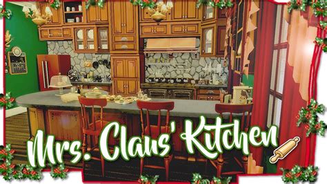 The Sims 4 Room Build : Mrs. Claus' Kitchen 🎅🍬🎀 - YouTube