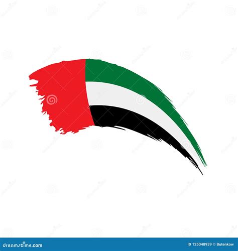 United Arab Emirates Flag, Vector Illustration Stock Illustration ...