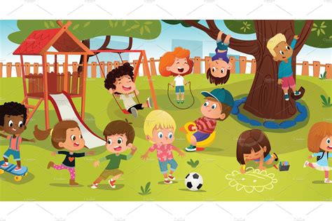 School playground | Education Illustrations ~ Creative Market