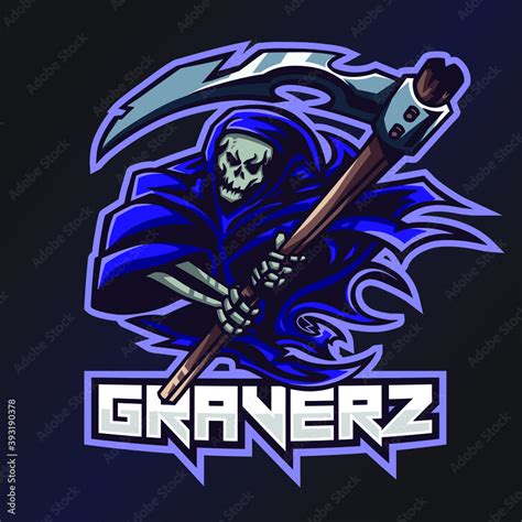 Graverz Esports Logo. Skull Logo. Esport Team Logo. Streamer Gaming ...