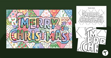 Christmas Collaborative Art Project - Coloring Mural | Teach Starter