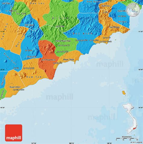 Political Map of Binh Thuan