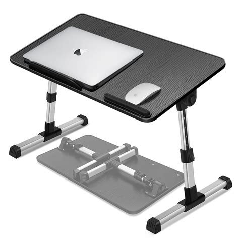 Laptop Lap Desk - Small/Black, Bed Tray Table with Foldable Legs, Angle ...