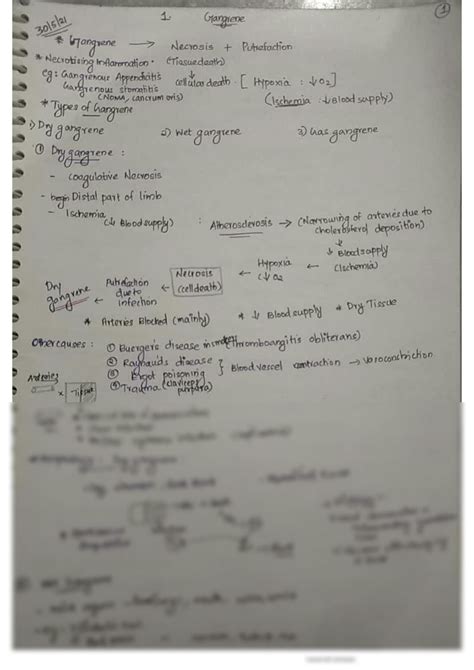 SOLUTION: Gangrene and it's types pathology Mbbs notes - Studypool