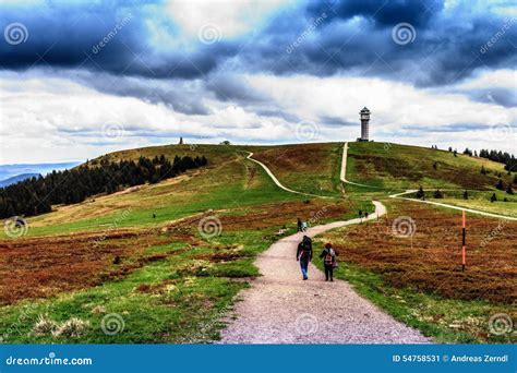 People Hiking at Feldberg Mountain in Spring Stock Image - Image of titisee, europe: 54758531