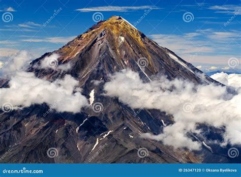 Volcano on the Kamchatka stock photo. Image of group - 26347120