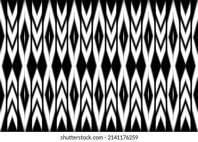 Ikat Pattern Black White Textile Pattern Stock Vector (Royalty Free ...