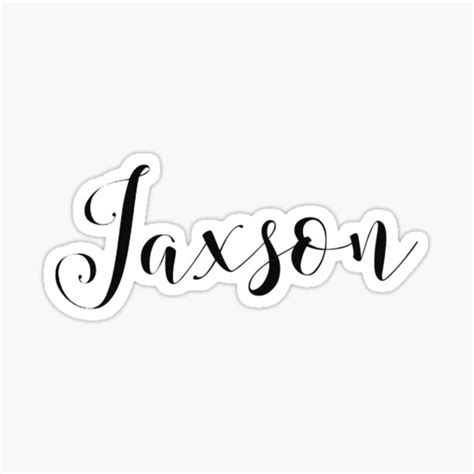 "Jaxson" Sticker for Sale by braceletsbyqu | Redbubble