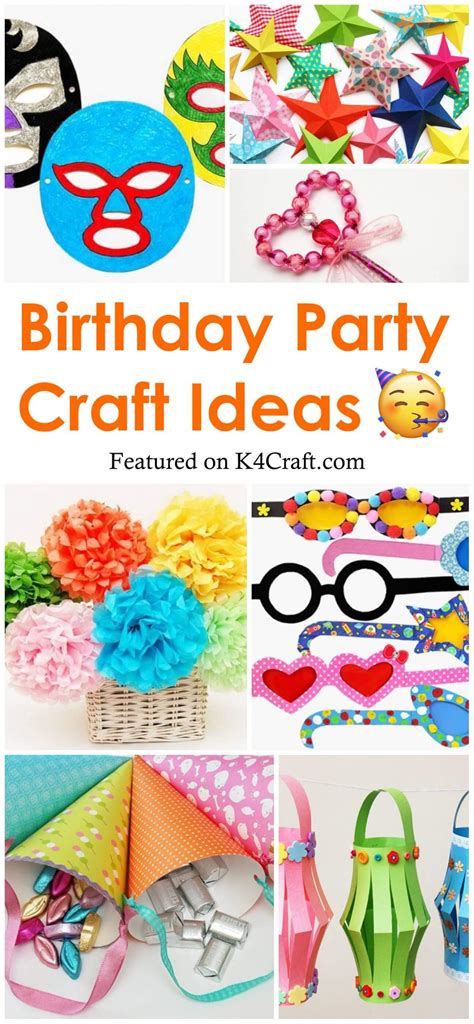 Birthday-Party-Craft-Ideas-Pin • K4 Craft