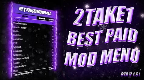 2TAKE1 MOD MENU GTA V SHOWCASE | BEST PAID MENU | UNDETECT - YouTube