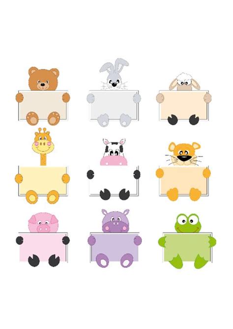 Animal Name Tags Printable