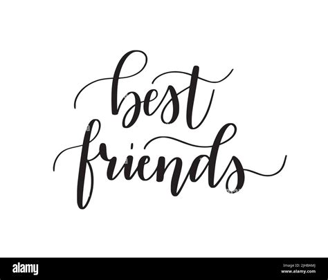 Best friends cute modern calligraphy word Stock Vector Image & Art - Alamy