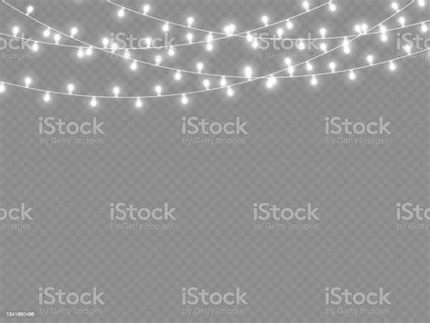 Led Neon Lights White Christmas Garland Decoration Stock Illustration - Download Image Now ...