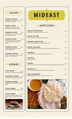 Kebab Middle Eastern Menu Design Template by MustHaveMenus Menu Design Template, Food Menu ...