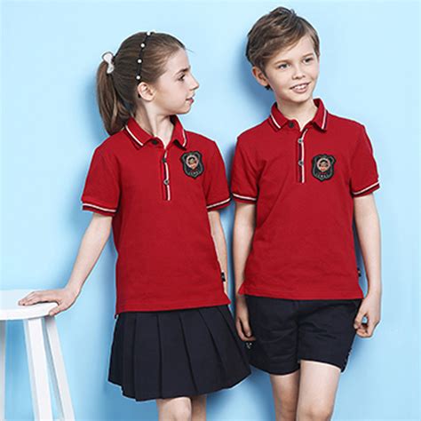 Red Primary School Uniforms Kids School Uniform Design - China School ...