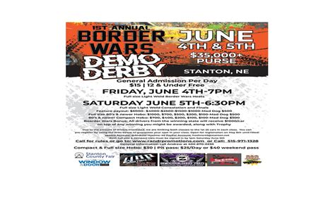 KTIC 840 AM/98.3 FM/98.7 FM - Border Wars Demo Derby to be held in ...