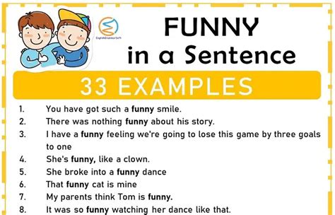 Funny in a Sentence (33 Examples) - EnglishGrammarSoft