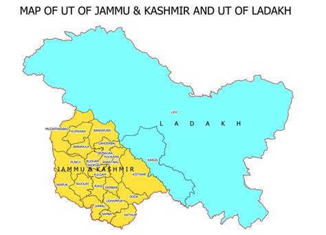 Official Maps of J&K and Ladakh: ये है जम्मू कश्मीर और लद्दाख़ संघ ...