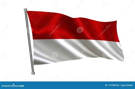 Indonesia Flag. a Series of `Flags of the World Stock Illustration ...