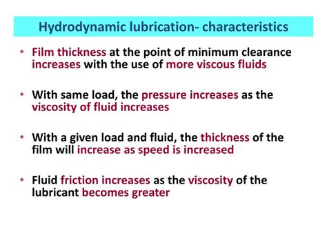 PPT - Hydrodynamic lubrication PowerPoint Presentation - ID:545606