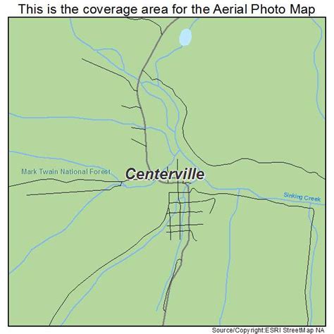 Aerial Photography Map of Centerville, MO Missouri