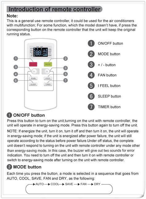 Gree LENNOX TOSOT Air Conditioner Remote Control YX1F5F Compatible With YX1F YX1F1 YX1F2 YX1F3 ...