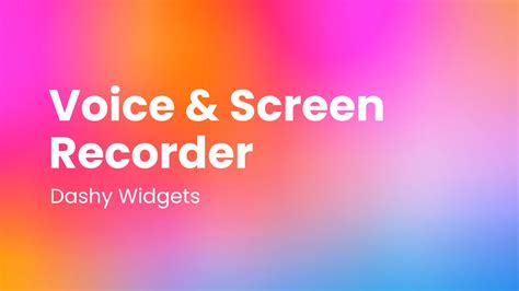 Voice Recorder / Screen Recorder