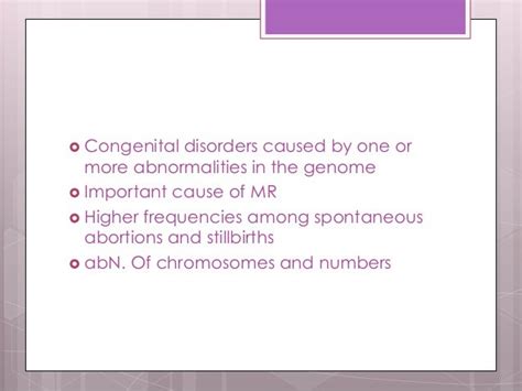 Genetic disorders