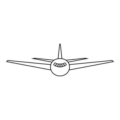 Airplane the black color icon . 5215043 Vector Art at Vecteezy