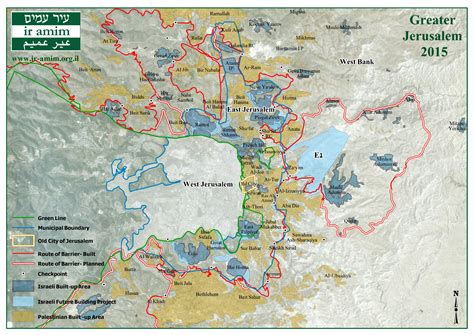 Jerusalem suburb map - Jerusalem neighborhood map (Israel)