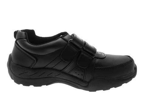 Kids Boys Black Leather School Shoes Lace Up Slip On Sports Trainers Size UK 8-6 | eBay
