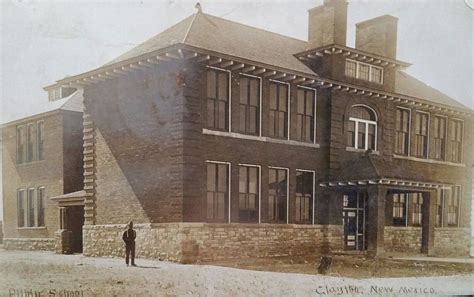 Photo postcard from 1910 of the Clayton, NM Public School building. #clayton #claytonnm # ...