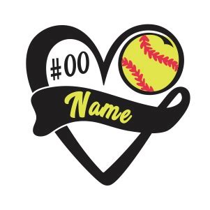 Buy Softball Heart Svg Png online in USA