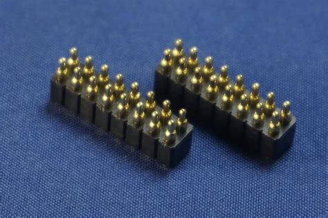 50pcs Spring Loaded Pogo Pin Connector 16 Pin 2.54 mm Pitch 8.0 mm Height Surface Mount SMT ...