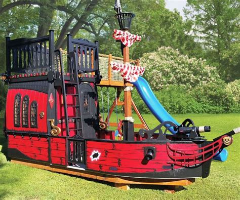 Pirate Ship Playhouse | Play houses, Backyard playset, Pirate ship ...