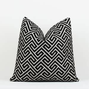 Modern Black Velvet Pillow Cover,black-white Velvet Fabric Throw Pillow,textured Pillow Case ...