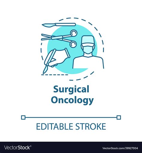 Surgical oncology concept icon surgery to remove Vector Image