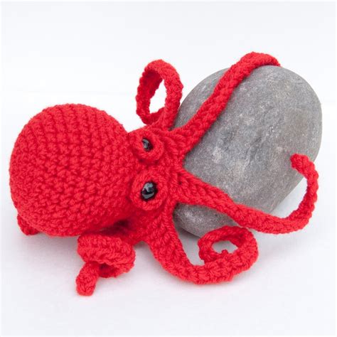 Amigurumi Baby Kraken Plush Octopus Red