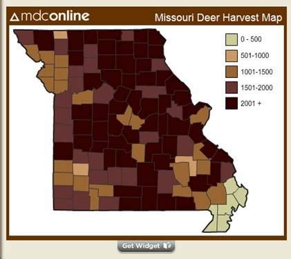 The Next Generation of Conservation: Deer Harvest Map for 2008 from the Missouri Department of ...